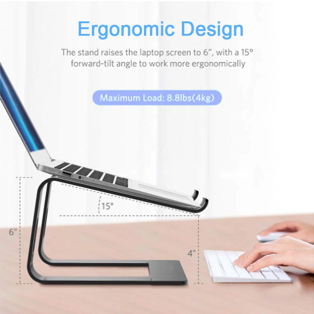 Aluminiumslegering Bærbar Stand Universal til MacBook - Bærbar, Foldbar, Justerbar Holder
