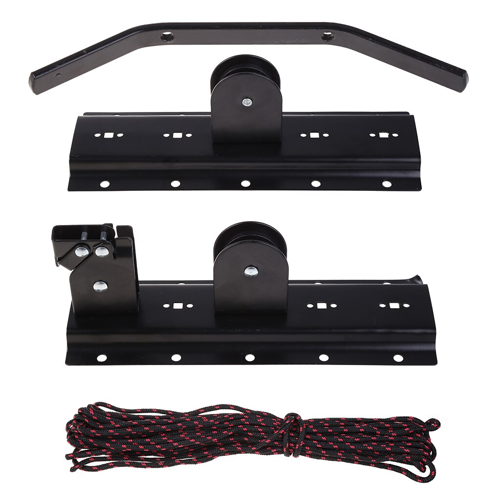 Sistema de polea de elevación de techo para Kayak y bicicleta, colgador de almacenamiento, estante para canoas