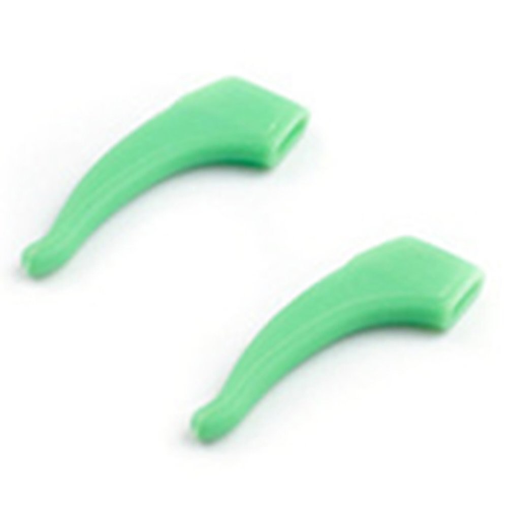 Comfortabele Zachte Siliconen Anti Slip Oor Haken Voor Bril Lenzenvloeistof Zonnebril Siliconen Glazen Accessoires: green