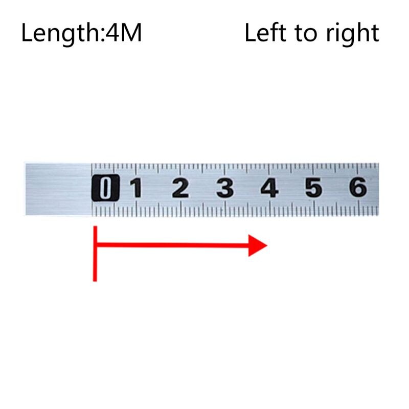 Meetlint Metric 1M-5M Mijter Track Meetlint Stalen Liniaal Voor T-Track Router Saw tafel Houtbewerking Gereedschap: Left-to-Right  4M