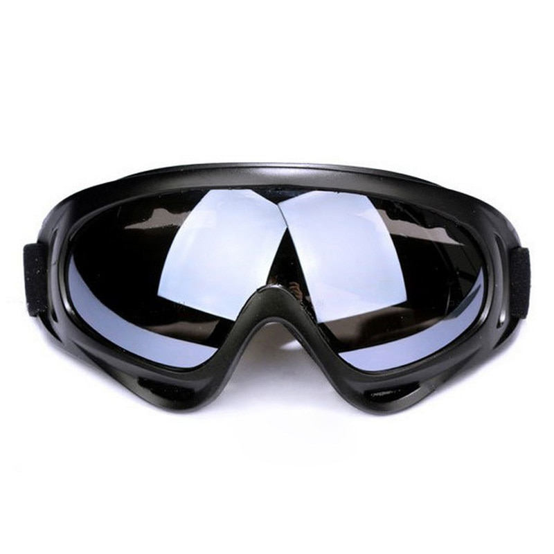 Motorcykel beskyttelsesudstyr fleksibel tværhjelm ansigtsmaske motocross beskyttelsesbriller atv snavs cykel utv briller gear briller: Sort grå