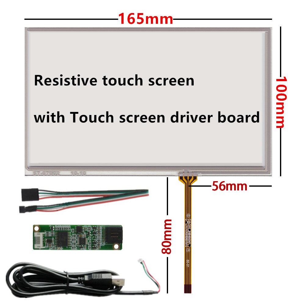 Pantalla táctil LCD de 7 pulgadas AT070TN90 V.1 AT070TN90 V.X 20000938-00, digitalizador capacitivo de resistencia con placa controladora