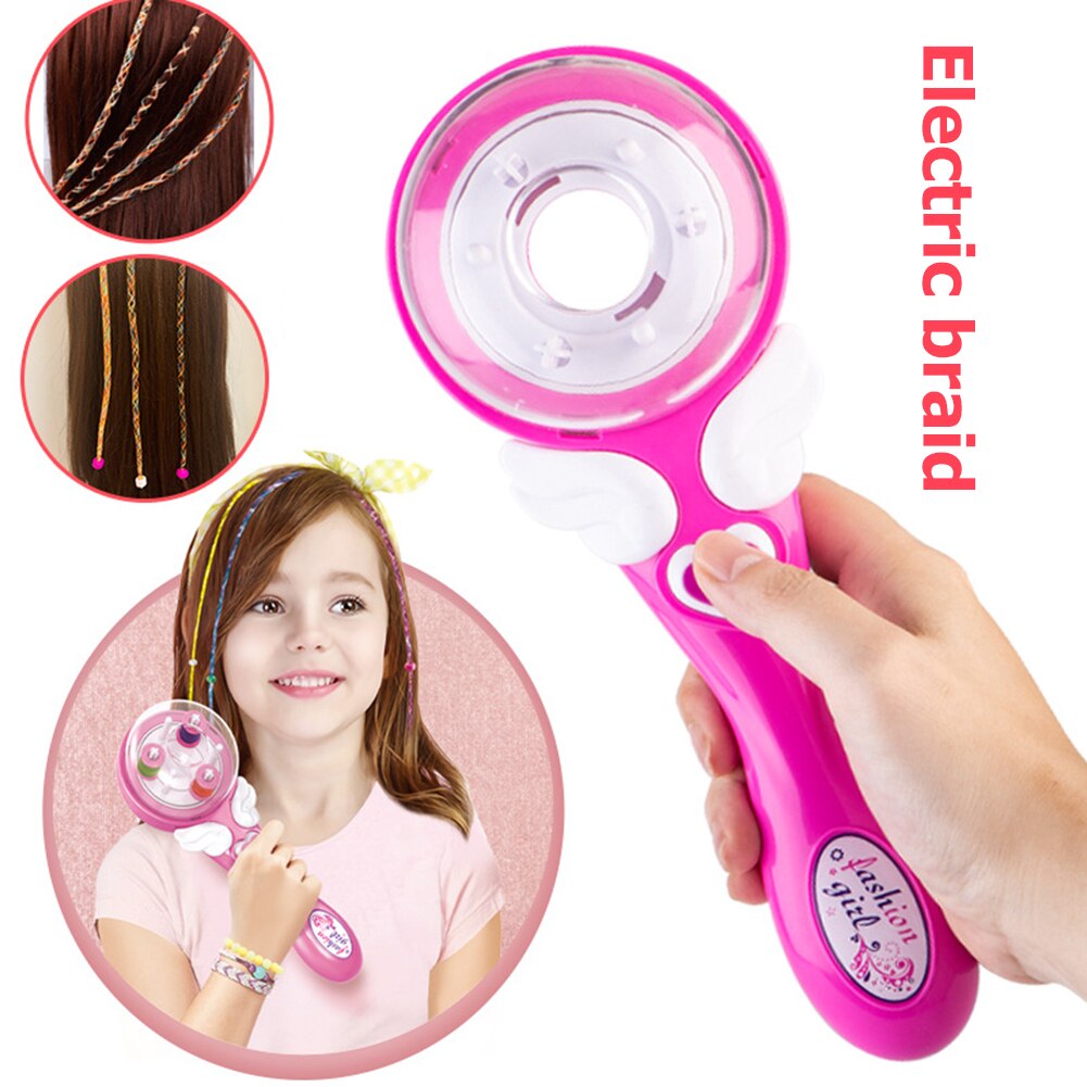 Børns automatiske elektriske hårfletning vendinger diy pige hår fletningsværktøj legetøj børns skønhed makeup vævemaskine foregiver legetøj