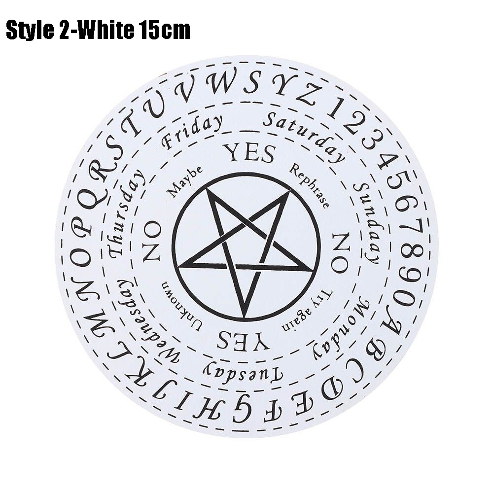 Houten Slice Slinger Board Met Sterren Zon Maan Voor Waarzeggerij Message Board Houten Hanger Pendulum Wall Art Home Decor: Style 2-White 15cm