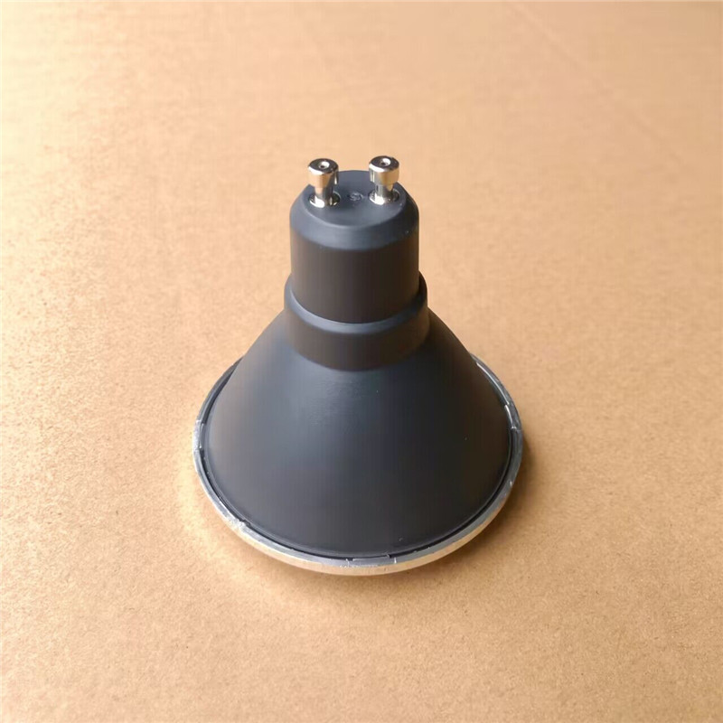 Svart hus plastbelagt aluminiums søkelyset  ar70 diameter 70mm lampekopp 10w gu10 lys varmhvit dimbar  ac220v-240v