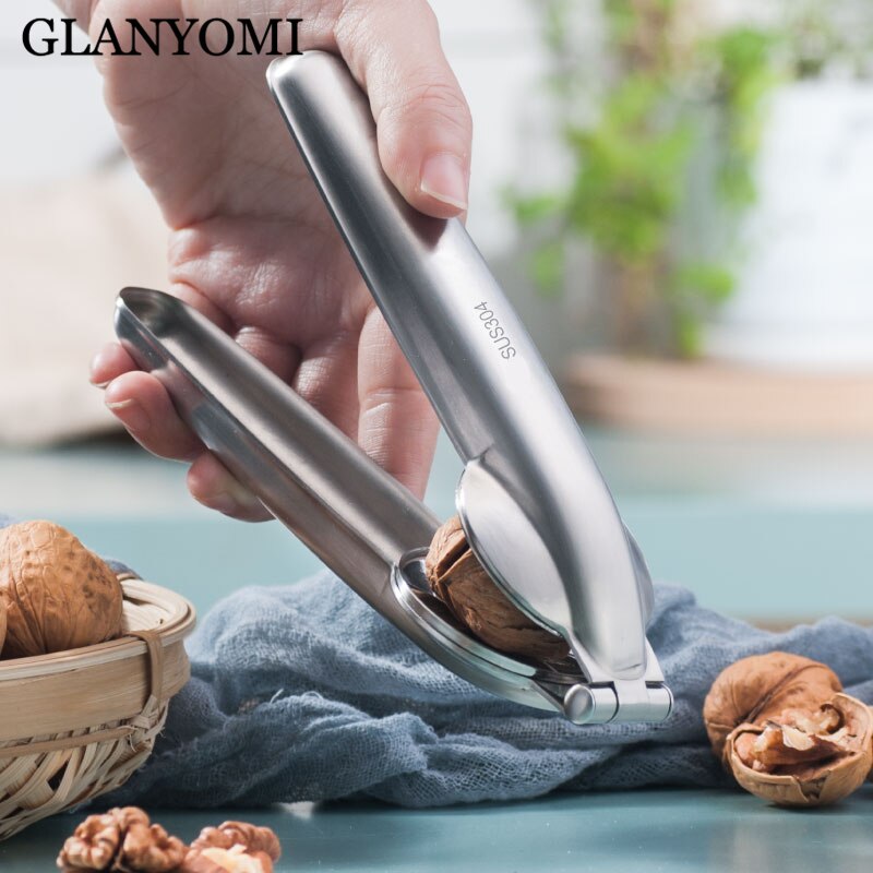 Premium 2-in-1 Quick Chestnut Clip Nut Cracker Sheller Walnut Pliers Metal Nut Opener 304 Stainless Steel Kitchen Tools