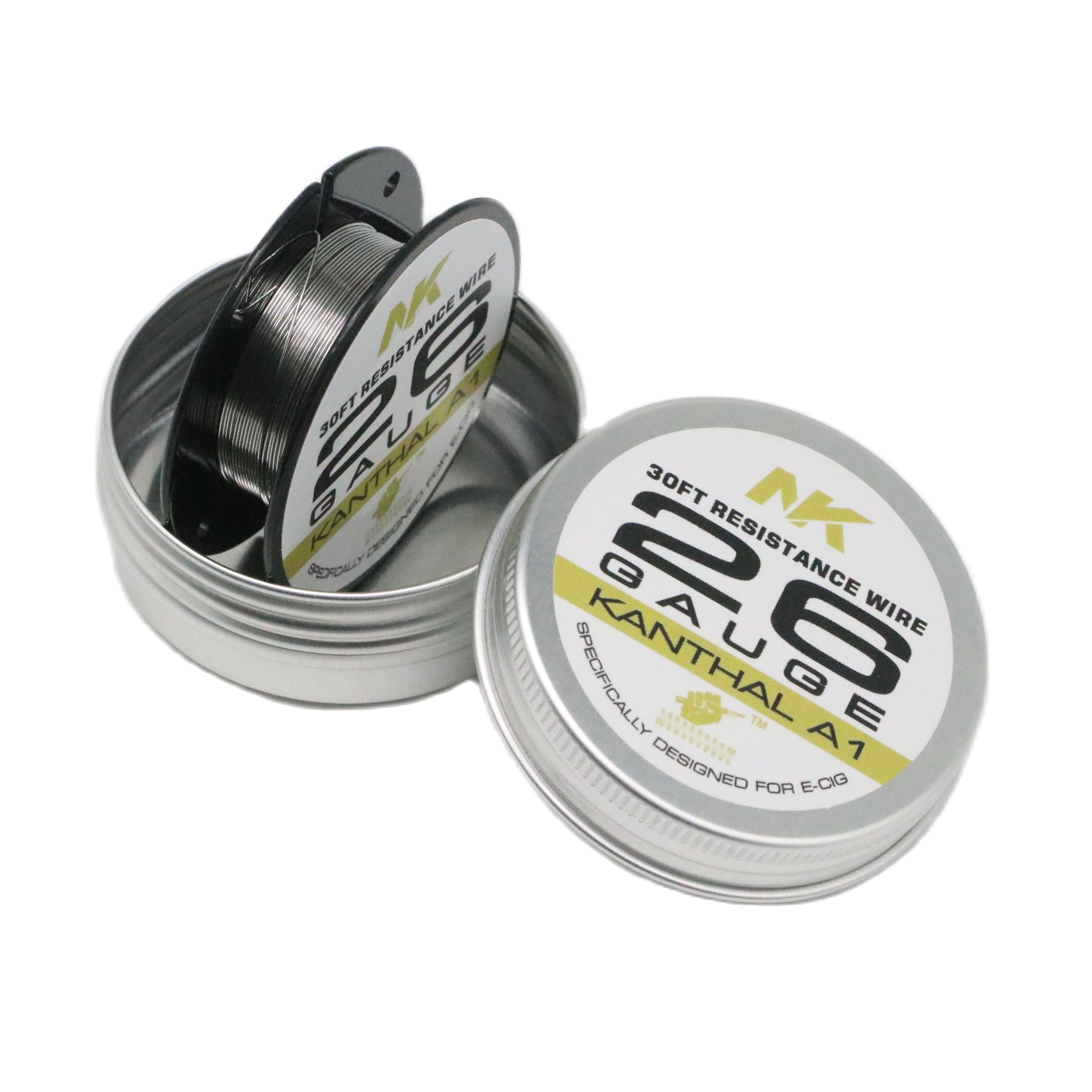 30Ft Ni80 Ni70 KA1 AWG 24 26 27 28 29 30 calibro originale NK Vape Wire per MTL RTA RBA bobina resistenza al riscaldamento filo