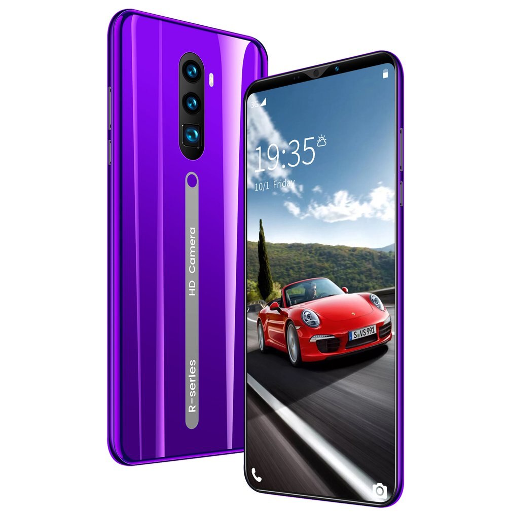 Rino3 Pro 5.8 Inch Scherm Android Telefoon Purple Water Screen Smartphone Effen Kleur Mobiele Telefoon Cool Vorm
