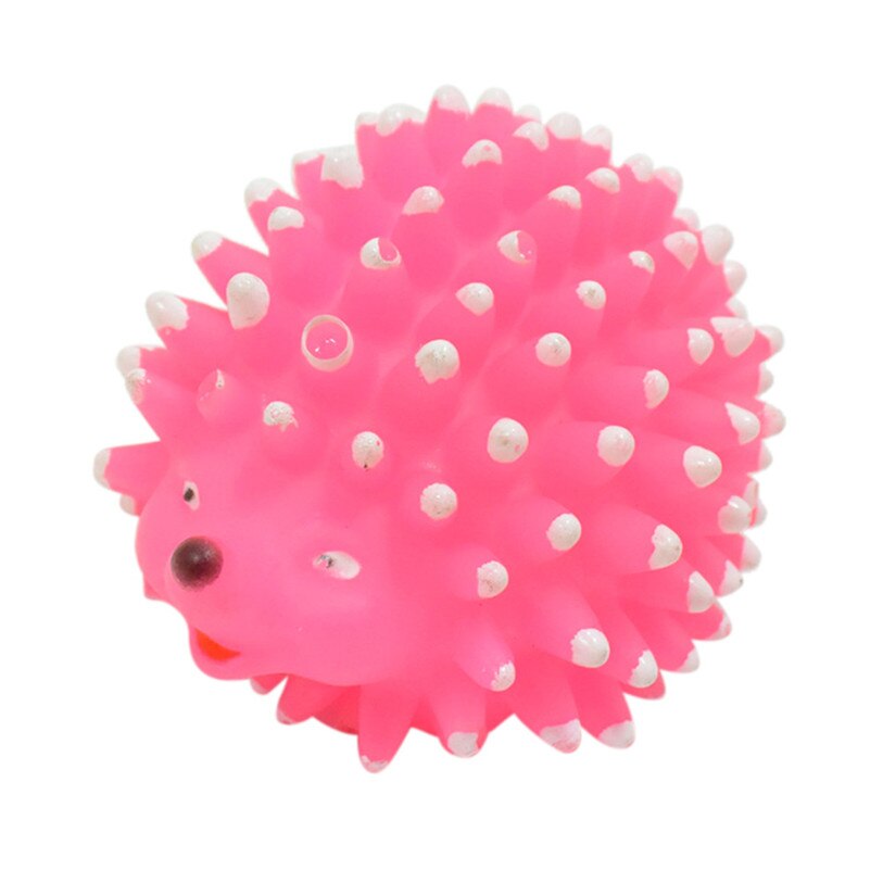 Cute Hedgehog Ball Pet Squeak Toys Silicone Sound Play Dog Toys For Small Large Dogs Cats Puppy Teeth Molar Chew Toys 40JA2
