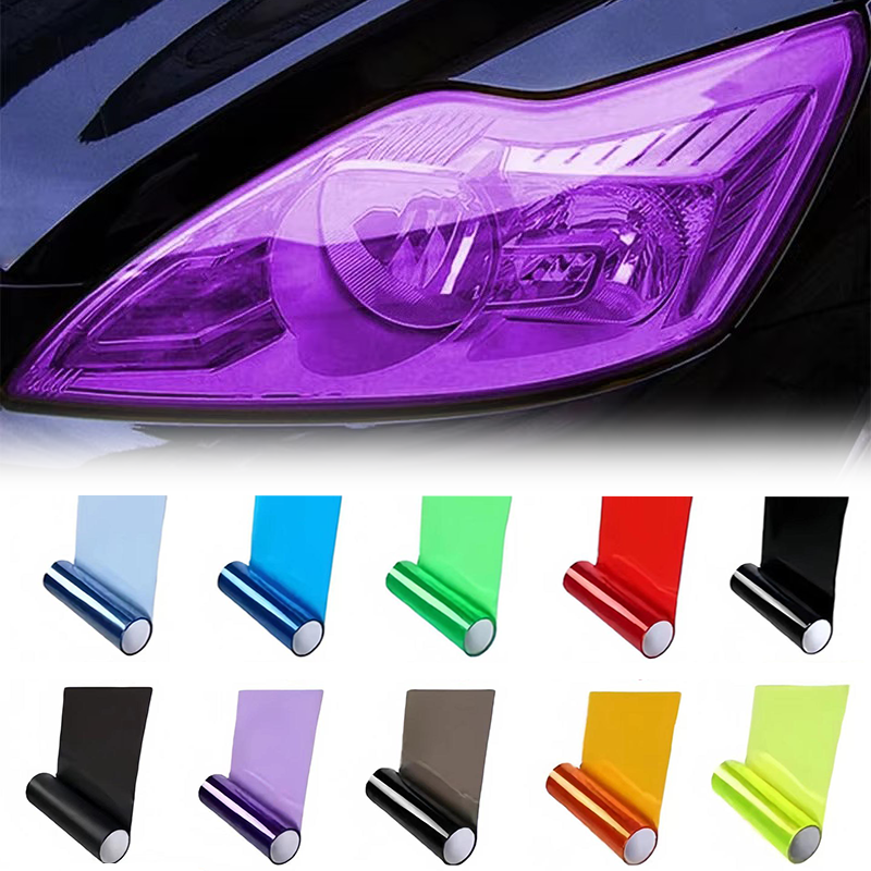 Car Headlight Taillight Protective Film Tint Vinyl Film Auto Lamp Film Sticker Sheet Color-Changing Smoke Matt Rear Fog Stickers