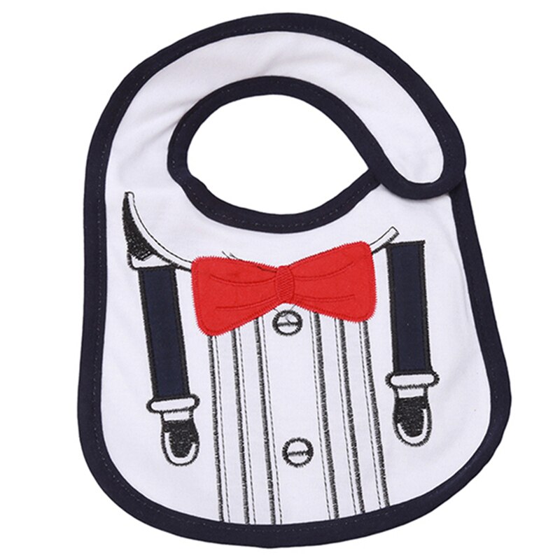 Style Baby Bibs Soft Cotton Washable Print Gentleman Baby Meal Scarf Cleaning Baby Accessories