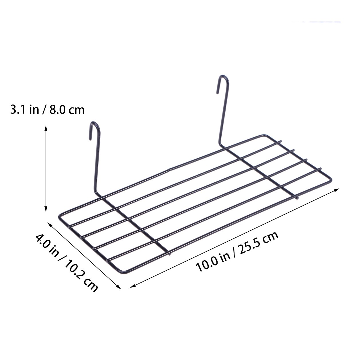 Hanging Wire Storage Basket Rack Straight Shelf Wall Organizer for Grid Panel Display