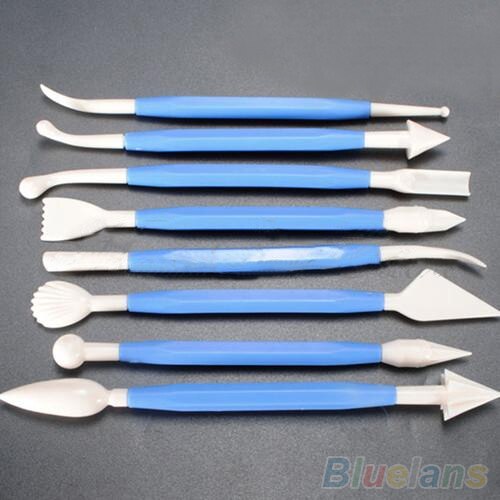 8 Pcs/1 Set Flower Plunger Cutter Sugar craftes Fondant Cake Mold Decorating Tools