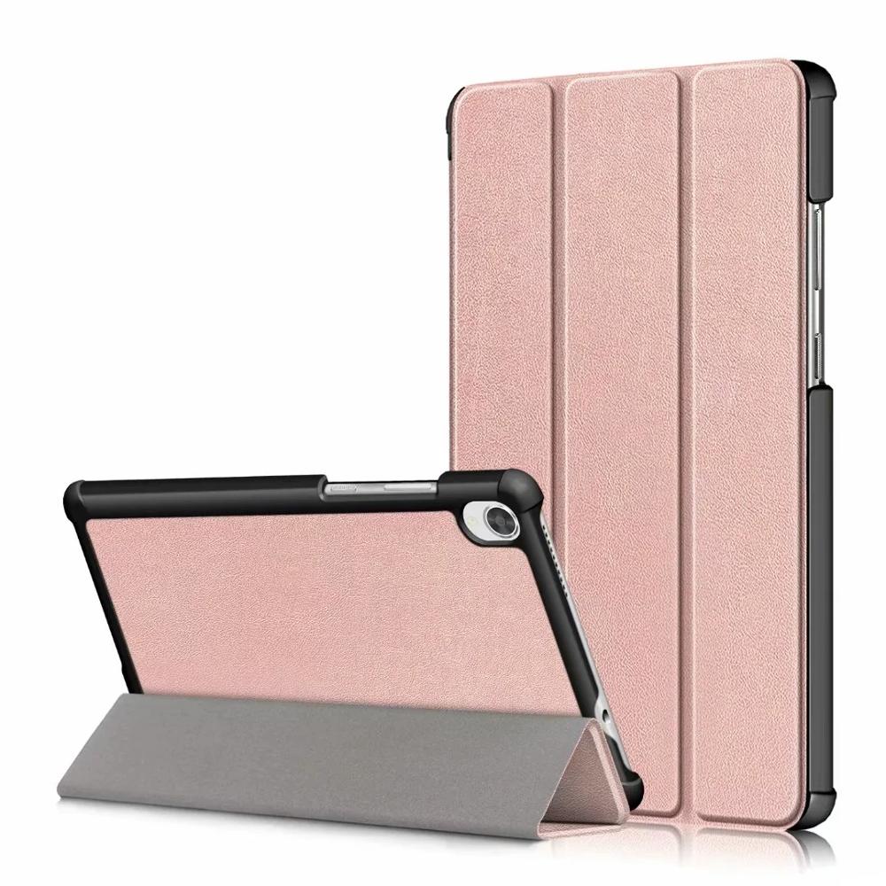 Pokrywy skrzynka dla Lenovo Tab M7 TB-7305F TB-7305X TB-7305I Tablet pokrywa dla Lenovo Tab M7 Slim magnetyczny składany futerał: Tab M7-rose gold