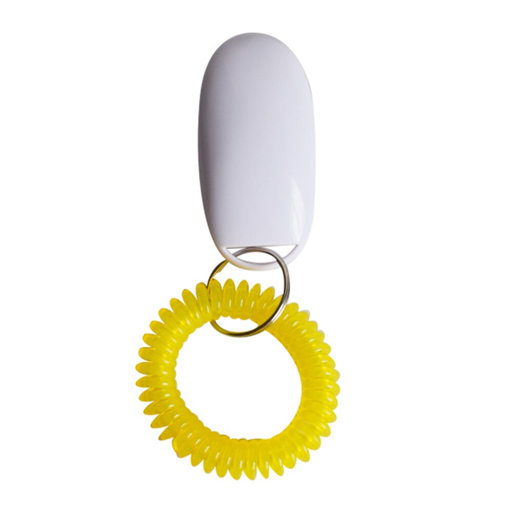Outil de formation pour animaux de compagnie Portable chien bouton Clicker son formateur outil de formation pour animaux de compagnie bracelet accessoire maison chien outil de formation: WHITE