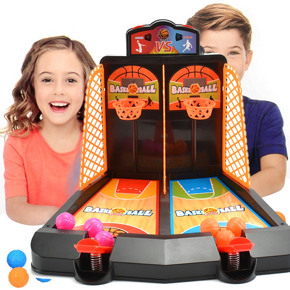 Kinderspeelgoed Dubbele Vinger Ejectie Basketbal Hof Board Game Ouder-kind Interactieve Jongen Desktop Educatief Speelgoed