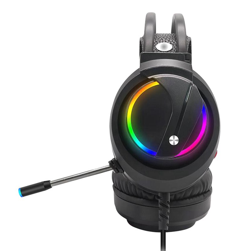 Headset Wired Headset 7.1 Surround Sound USB Wired RGB Lighting Gaming Headset