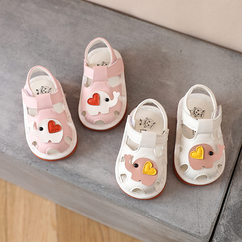 Baby Girls Summer Sandals Anti-collision Toddler Boys Shoes Soft Bottom Baby First Walkers Casual Beach Sandals SXJ066