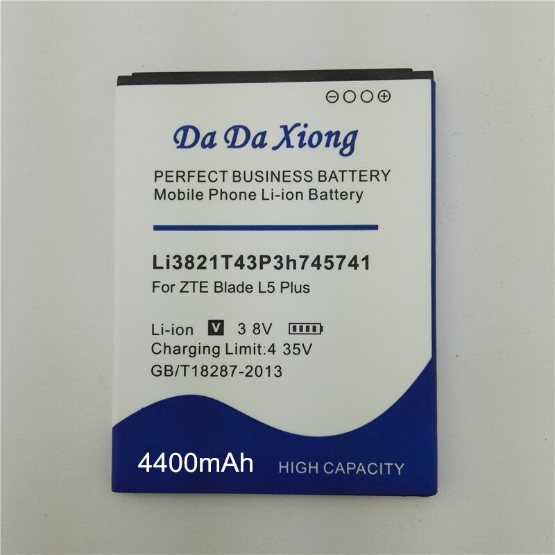 4400 mah  li3821 t 43 p 3 h 745741 batteri til zte blade  l5 plus batteri
