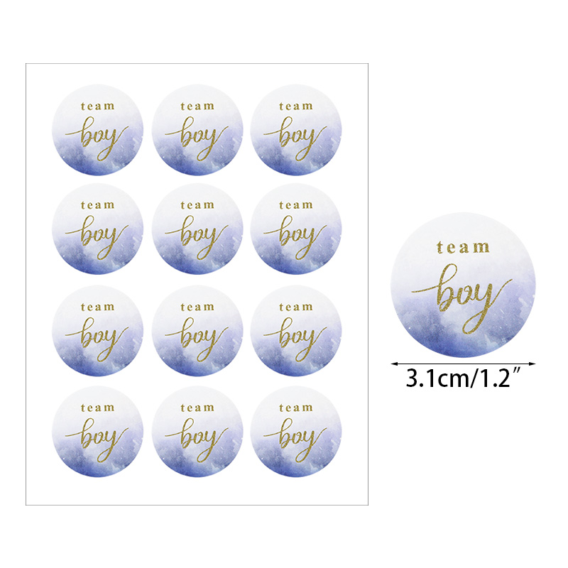 120pcs Team Boy Team Girl Stickers Boy or Girl Vote Sticker for Gender Reveal Party Decoration Baby Shower Packaging Seal Labels: Z10