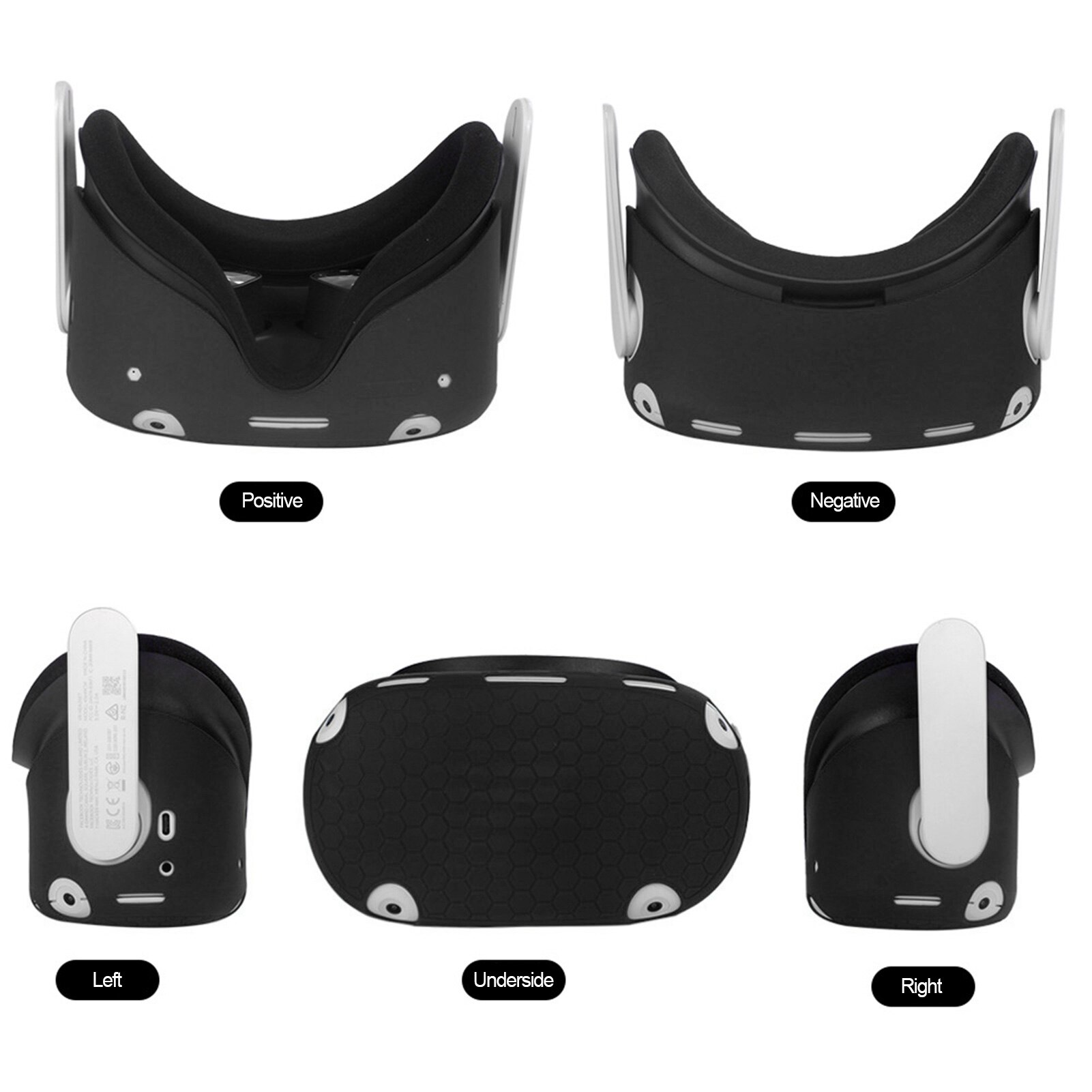 Vr-helm-schutzabdeckung für oculus quest 2, silikon-schutzschale gegen stöße und schläge für oculus quest 2 headset-zubehör