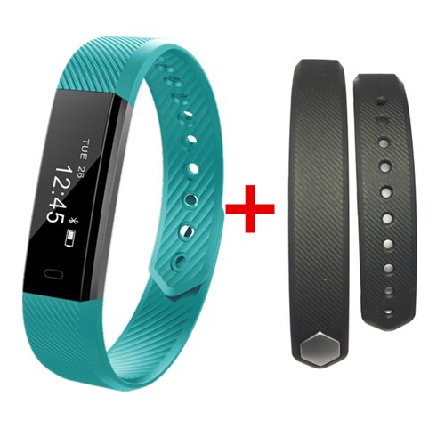 ID115 Banda Intelligente Contapassi Braccialetto Fitness SmartBand Allarme Orologio di Vibrazione Wristband pk ID107 fit bit miband2 Orologio Cuore: Green add strap