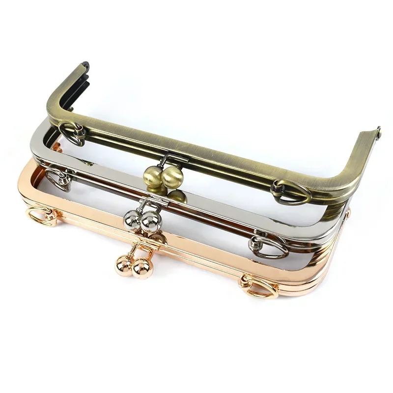 1/2/5Pcs Deepeel 20/25cm Metal Bag Handles Square Smooth Purse Frame Kiss Clasp DIY Sewing Brackets Screw Wallet Accessories