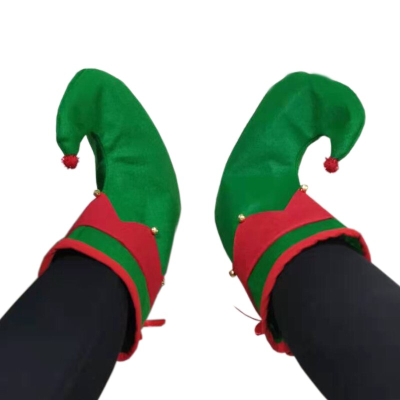 Buty świąteczne zielony elf buty Cosplay buty cukierków festiwal zabawa na przyjęciu buty świętego mikołaja