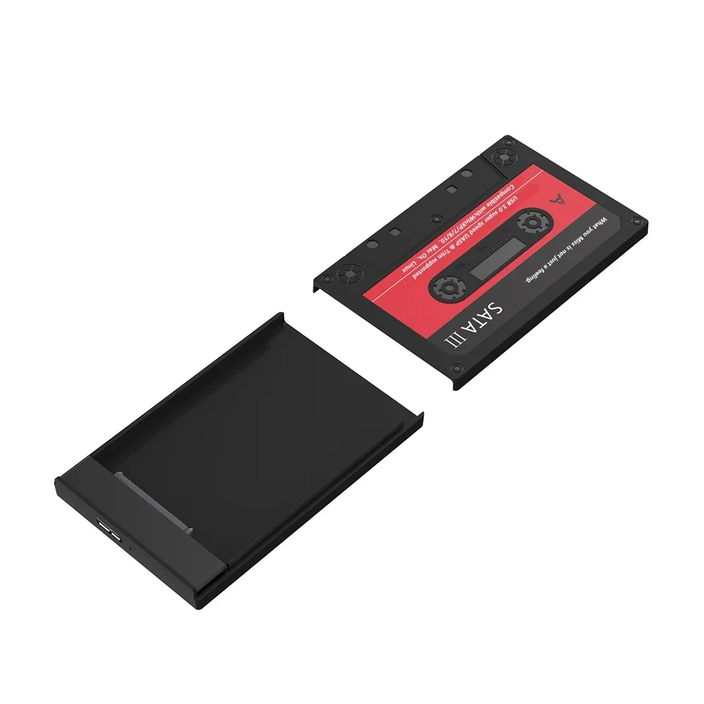 Novo gabinete de disco rígido externo de 2.5 ", usb 3.0 sata 5gbps hdd & ssd fita gabinete uasp para pc notebook