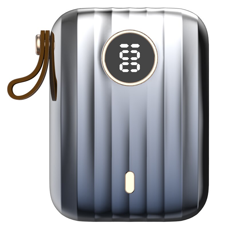 Kivee 22.5W Power Bank Wite Led 10000mAh Portable Fast Charging Powerbank Type C Qucik Charge Poverbank External Battery Charger: Gray