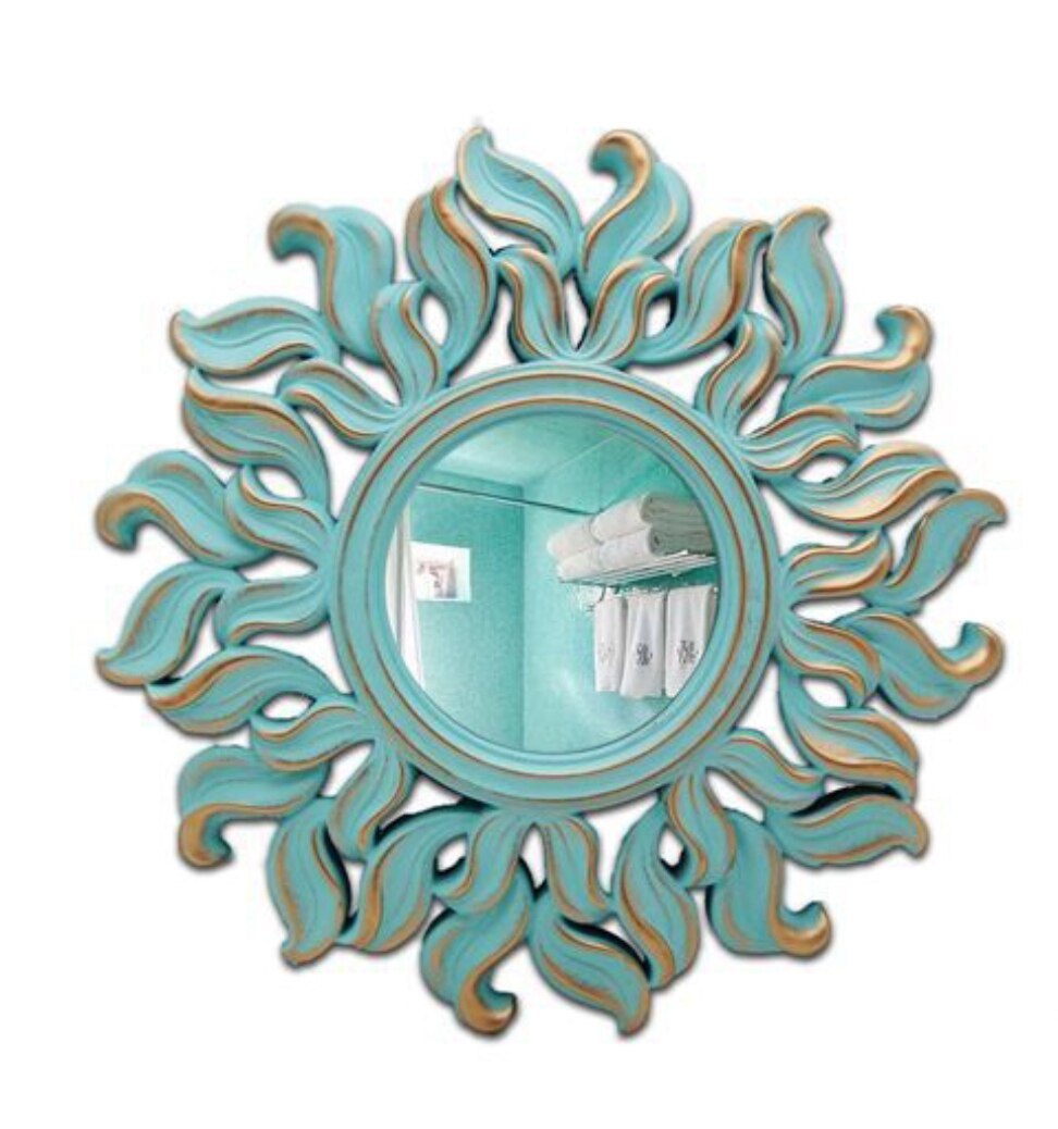 Miroir mural rond de 25cm, pour la maison, la salle de bain, la chambre à coucher, l'entrée, le magasin, l'hôtel, décoration artistique innovante de maquillage: 911-14