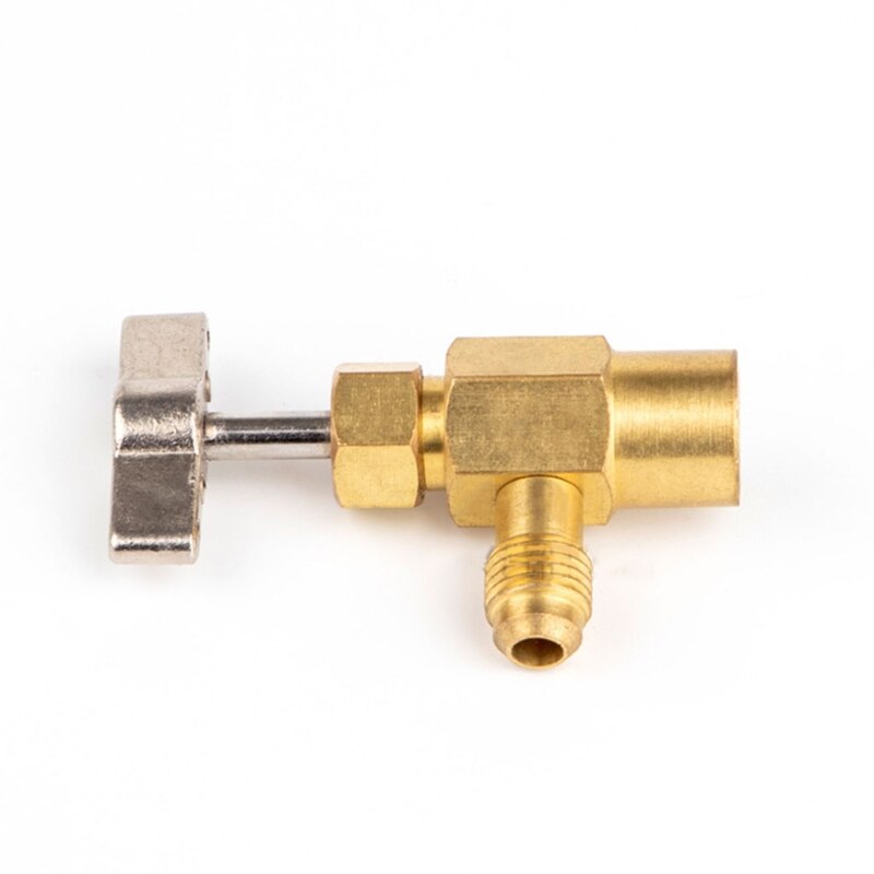 R134A Can Tap Valve Refrigerant Dispenser Tool with Tank Adapter for 1/2 inch AC Freon Charging Hose