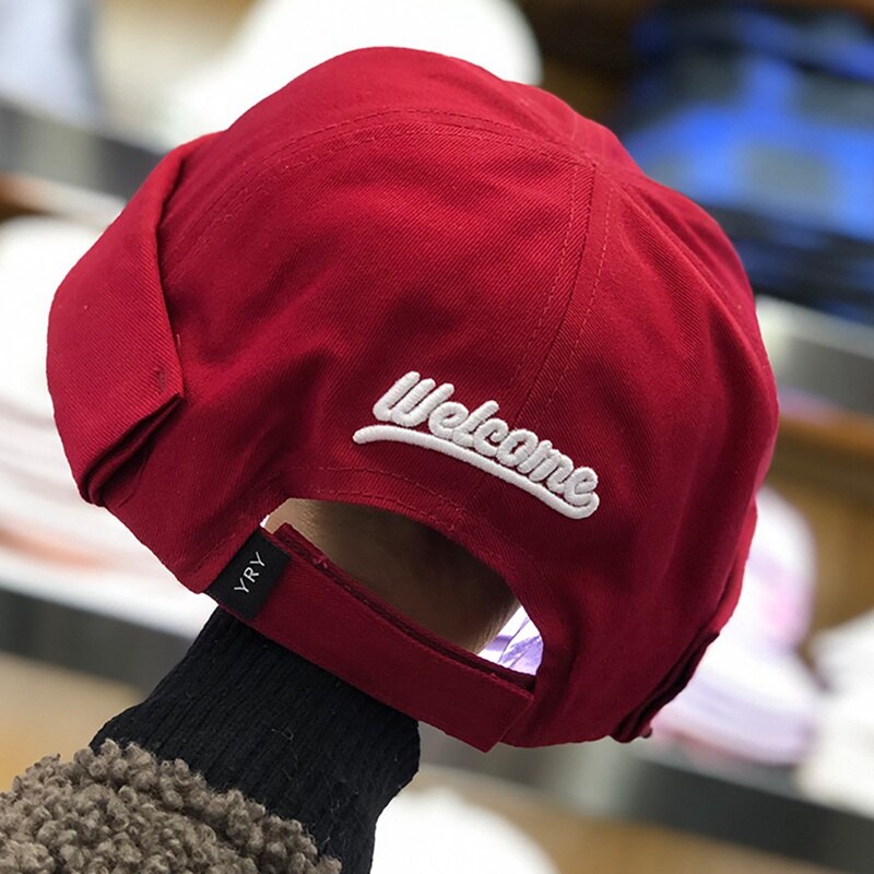 Gorra bordada Unisex de Hip Hop, gorra de marinero, gorra enrollada, gorro sin mangas Retro, gorro a la para actividades al aire libre, gorras: JR