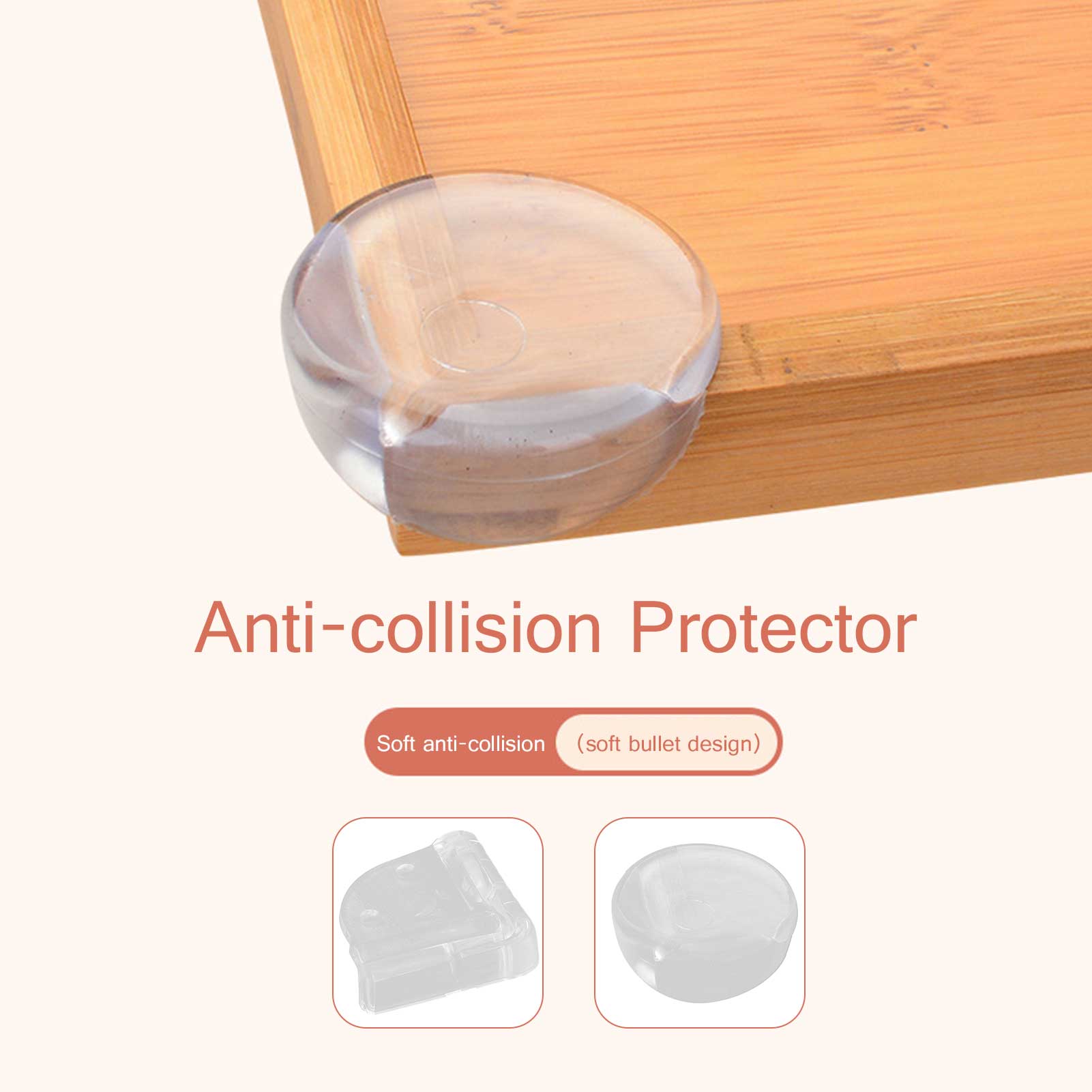10PCS Baby Security Lock Thick Spherical Anti-collision Angle From Doors Drawers Protector Transparent Safety Table Corner Edge