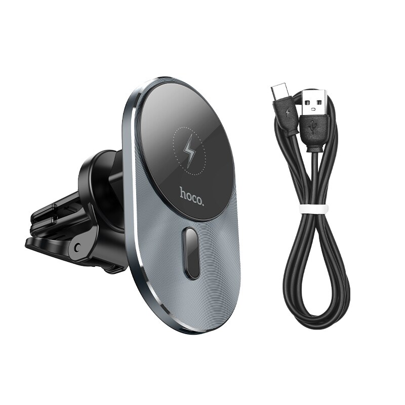 Hoco-cargador inalámbrico magnético para iPhone 12 Pro Max, soporte de carga rápida para coche, estilo de negocios, 15W: Wireless Charger