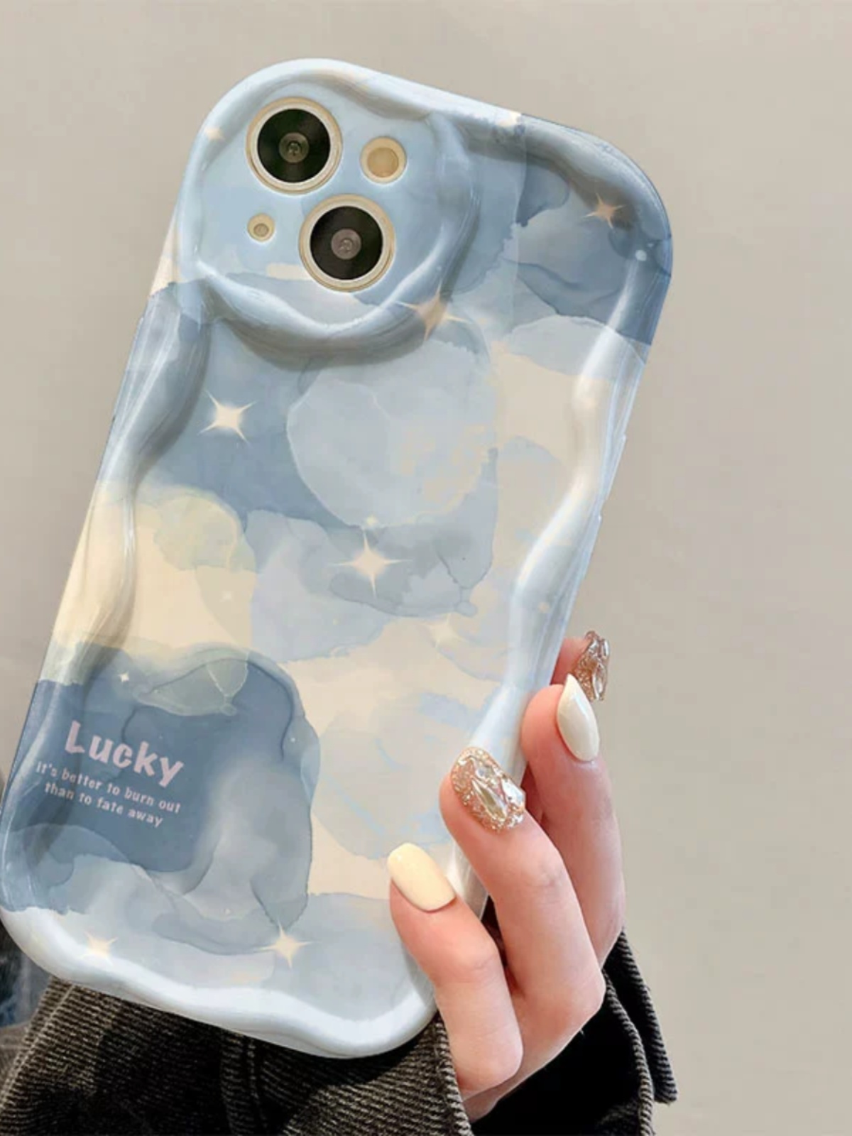 Custodia per telefono blu sfumato per iPhone 14 Pro Max 15 11 12 13 Mini XR 6s 6 8 7 Plus X XS SE 2020 2022 Cover morbida in silicone