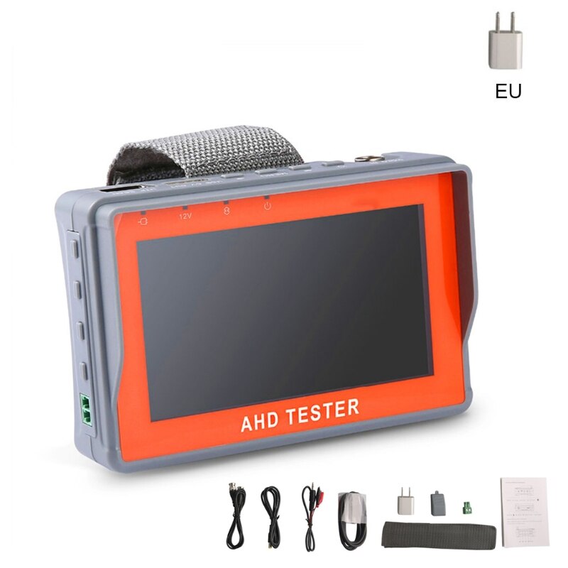 2 in 1 Analog Video With Network Cable Tester 4.3 in TFT LCD Monitor W/ Battery: EU Plug