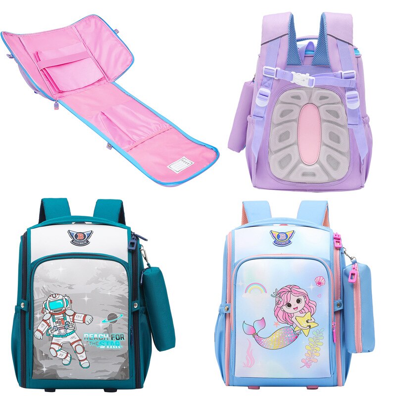 Jongens Orthopedische Schooltas Dinosaurus Rugzakken Voor Kinderen Ruimte Satchel Cartoon Mermaid Meisjes Schooltassen Knapzak