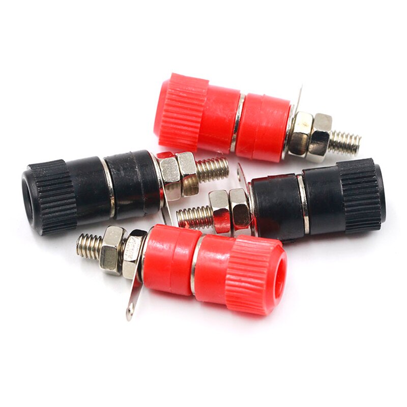 10 Stks/partij Terminal Blokken JS-910B 4Mm Versterker Terminal Connector Bericht Banana Plug Jack Mount Zwart 5 Rode 5
