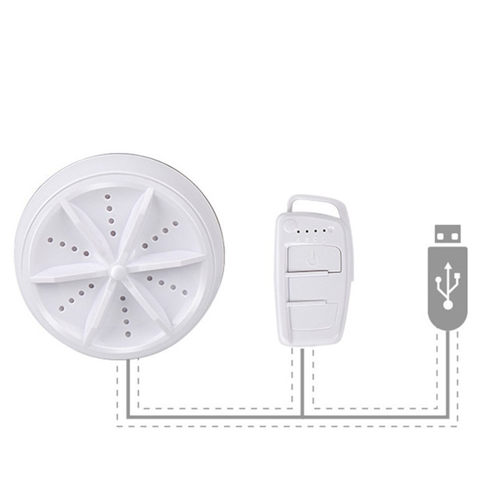 Ultrasonic Turbo Washer Portable Washing Machine Mini Ultrasonic Light Wave Convenient Travel Home Business Travel USB