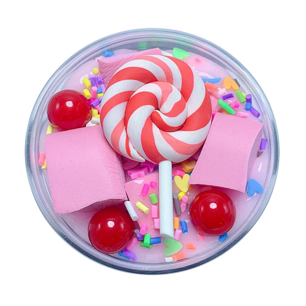 Pluizige Foam Slime Pluizige Leuke Lolly Boter Slime DIY Stress Relief Kinderen Kid Grappig Speelgoed Cadeau voor Kinderen 60ml z710: PK