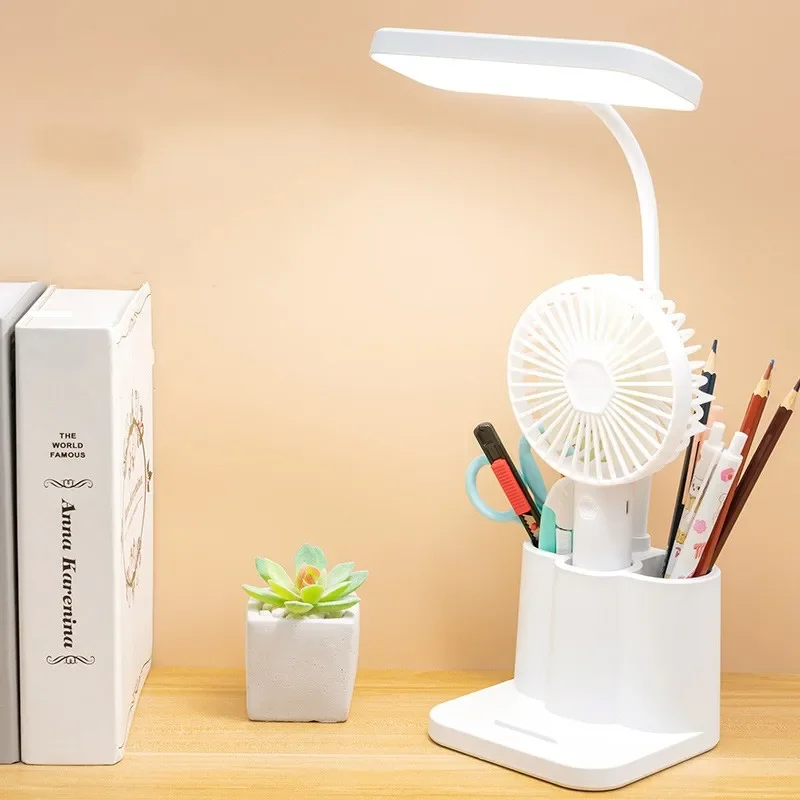 Lampada da tavolo a LED luce a 3 toni protezione per gli occhi luce notturna Desktop ricarica USB apprendimento dormitorio camera da letto comodino lettura notte Ligh