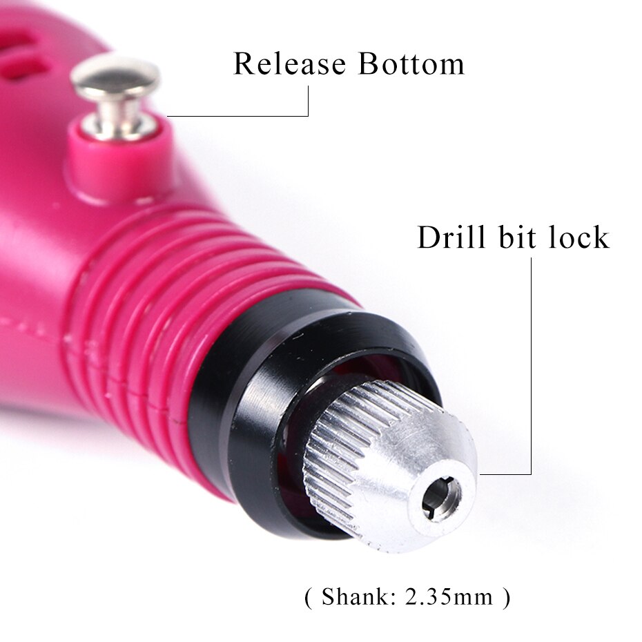 Pulidora eléctrica de uñas, 20000rpm, pluma, fresas para manicura, lima de uñas, herramientas de pulido, LYHBS-011P de pedicura