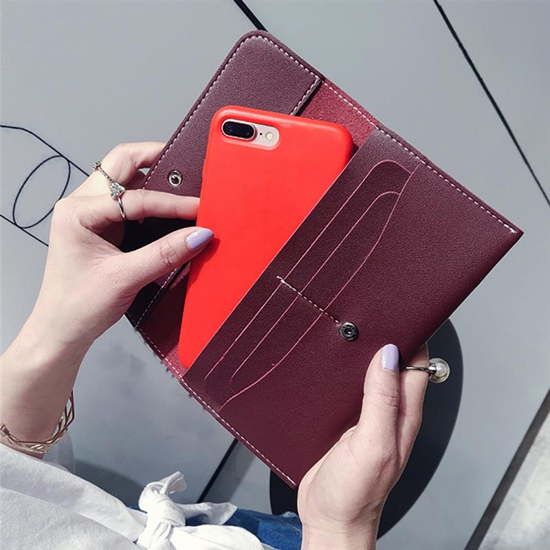 Wysokiej jakości PU skórzany portfel damski moda na co dzień przycisk monety portfel z saszetką na karty portfel sprzęgła kiesa wystrój łosia torba nowy przyjeżdża