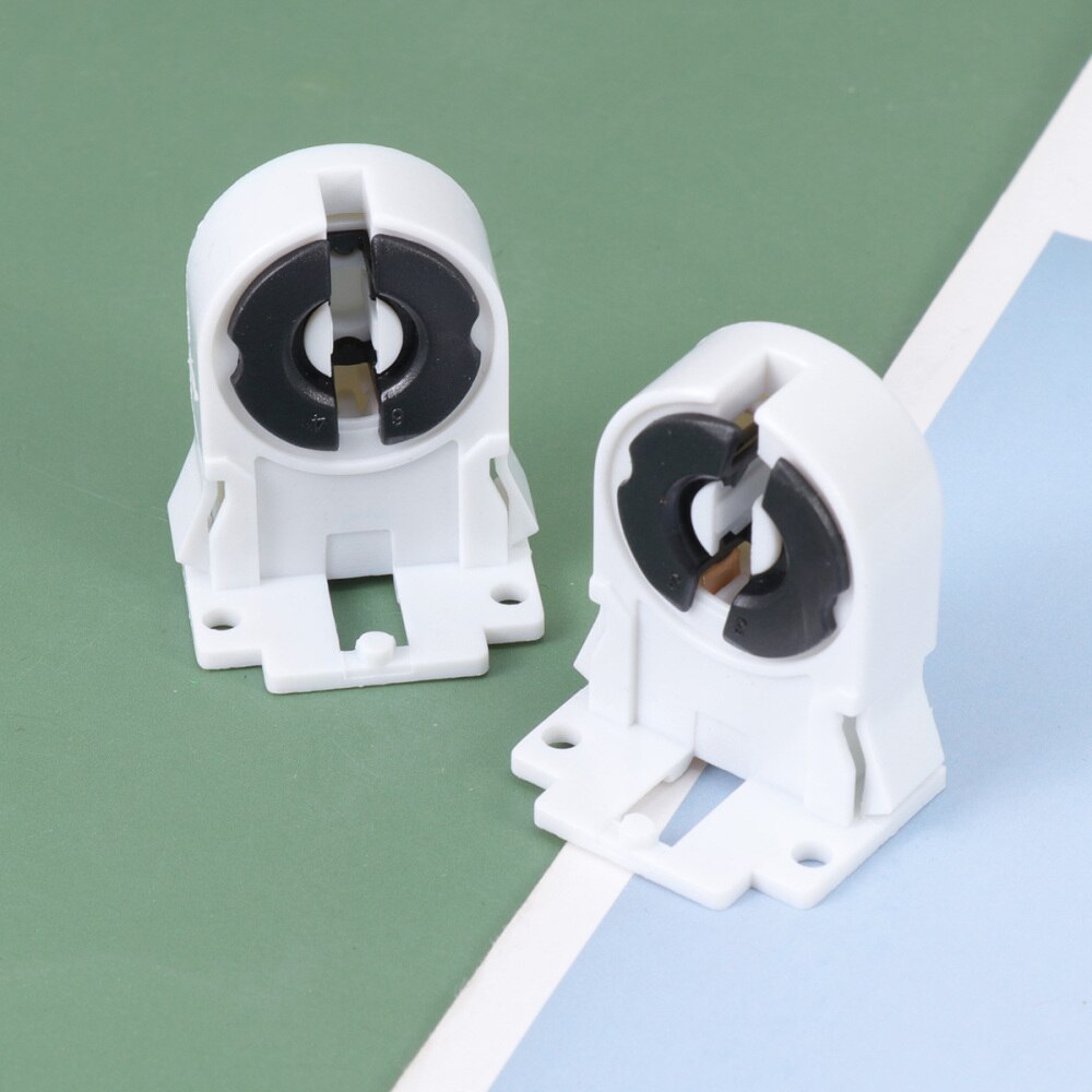 20PCS T8/G13 Fluorescent Lamp Holder Heat-resistant Lamp Holder Household Light Tube Holder for Home Office Bedroom (White)