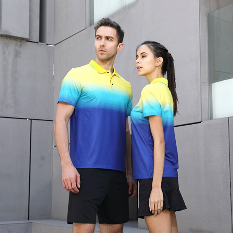 Running Sport Outdoor Quick Dry Breathable Badminton Shirt,Women/Men Table Tennis Golf Polo T Shirts