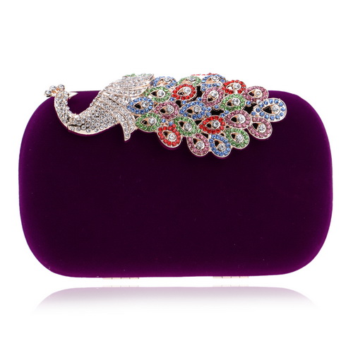 SEKUSA embrayage sacs de soirée couronne strass sacs de soirée sac à main sac à bandoulière pour mariage diamants dame sac à main Mini sacs de soirée: YM1022purple