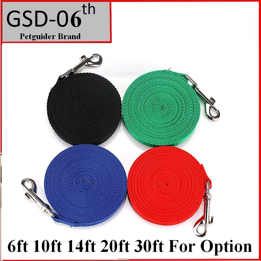 Extend Long Dog Leash Pet Leash Puppy Pet Training Lead Nylon Rope 6ft 10ft 14ft 20ft 30ft