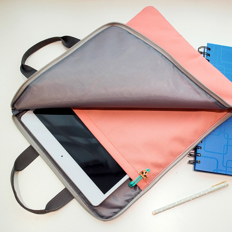 Organizador de documentos A4, maletín de nailon impermeable para hombre y mujer, bolso de oficina funcional, porta documentos, Maletín de negocios