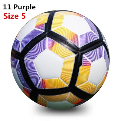 Soccer Ball Football Anti-slip Granules Ball PU Size 5 Football Ball Goal Training Balls for Birthday: 11 Purple size 5
